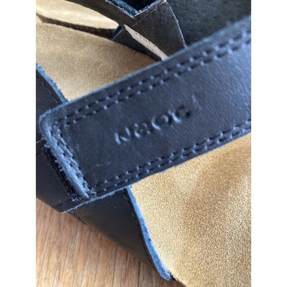 Naot Kayla Leather Sandals 11 Black Strappy Casual Cork - Picture 6 of 14